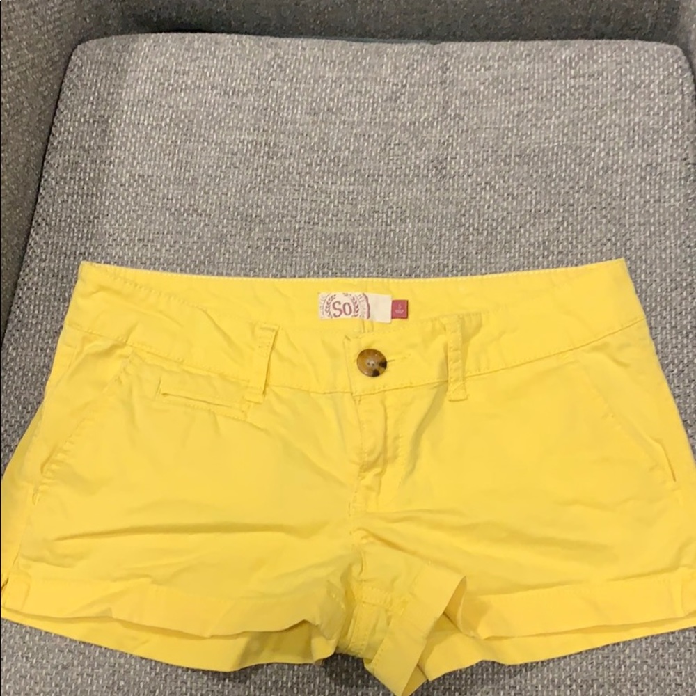 Yellow SO shorts